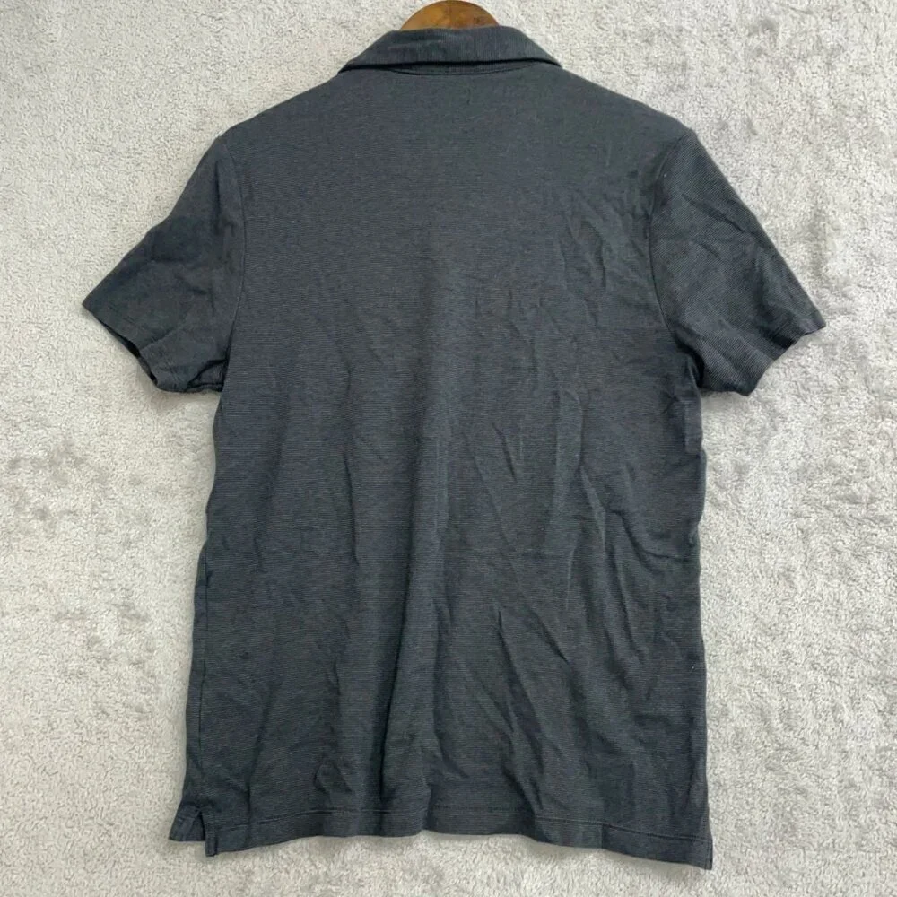 NEW Banana Republic Men's L Gray/ Black Polo Shirt Cotton